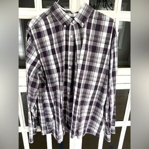Mens size xlt purple and white button down